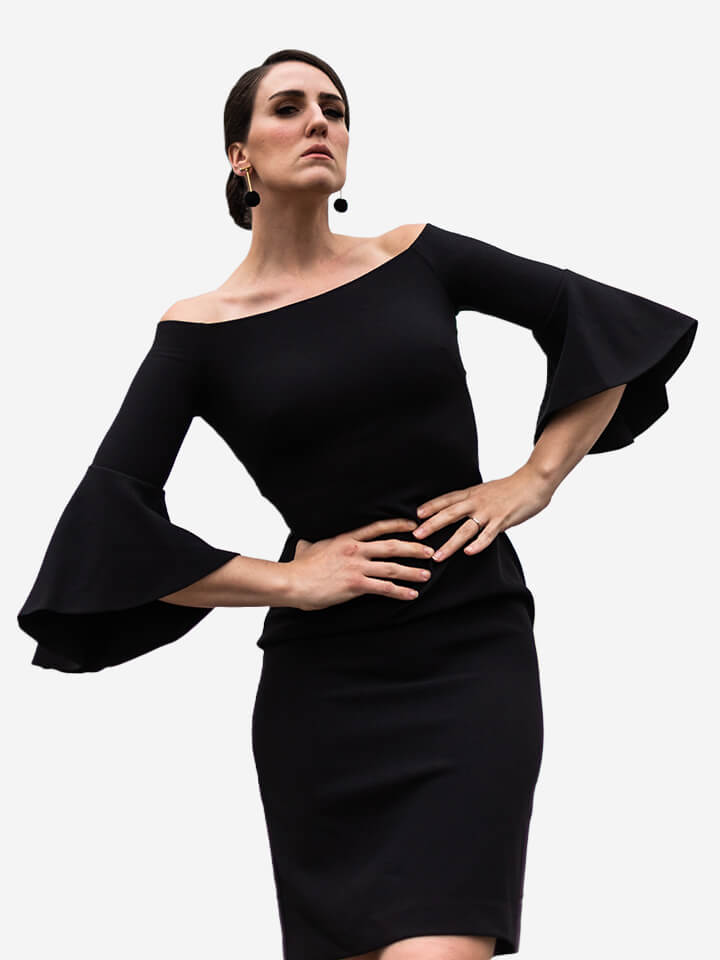 Eline short dress black fashion-designer-template-product-img-4