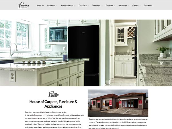 Business House of Carpets Website