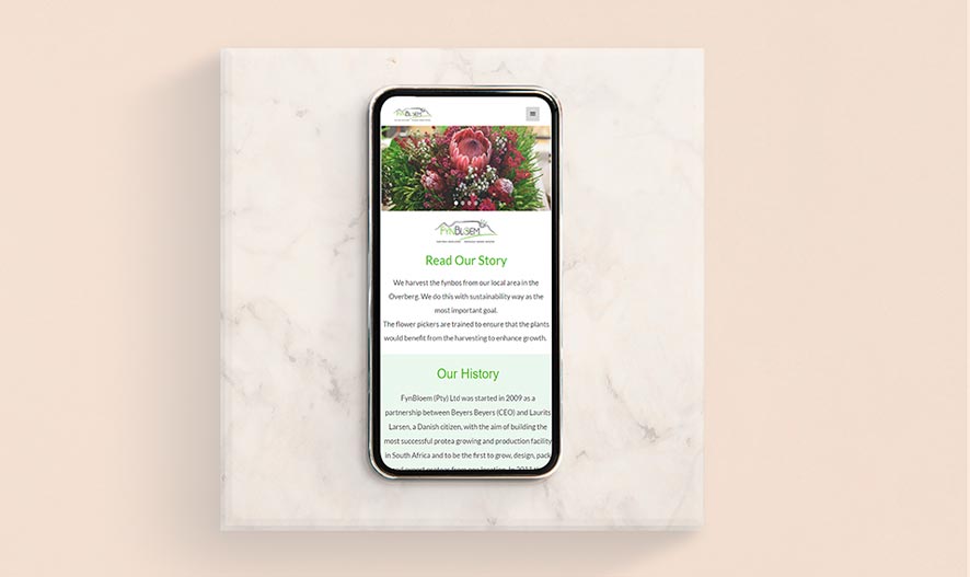 fynbloem website design