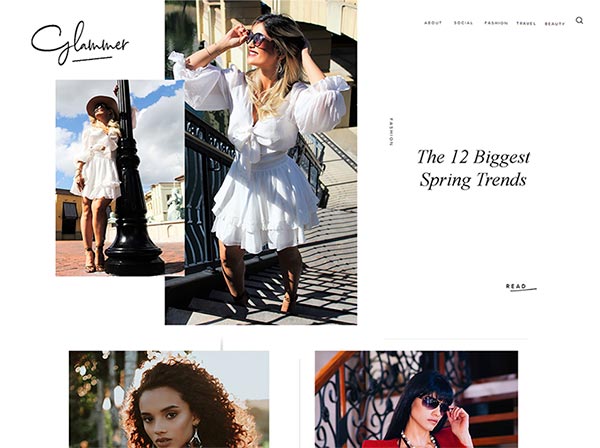 Website Design magazine website glammer