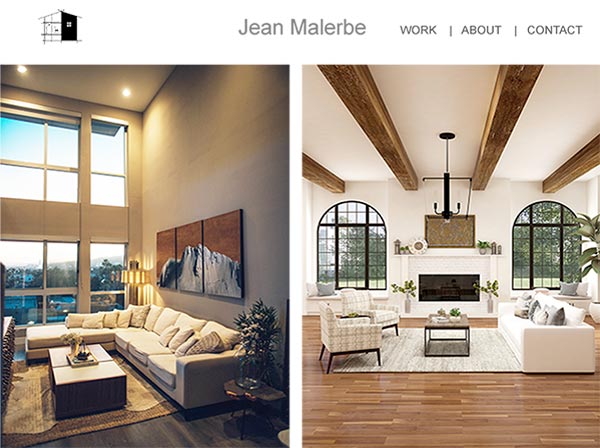 Website Design portfolio interior website
