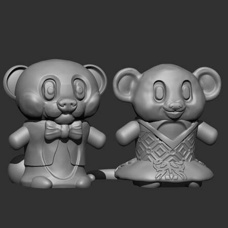 3d Designs & Printing 3d bears trinket