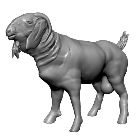 3d sculped billy goat