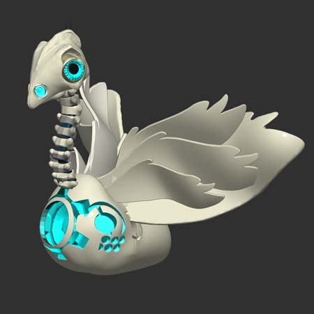 3d character bird