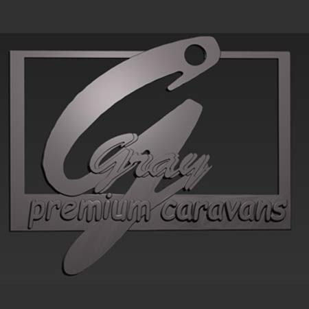 3d gray premium caravans logos