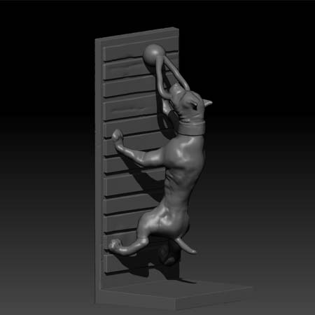 3d high jumping dog