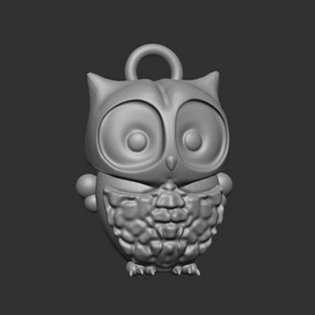 3d owl trinket