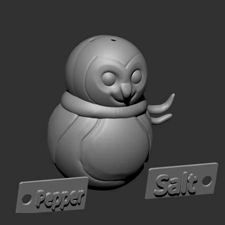 3d Designs & Printing 3d salt and pepper trinket