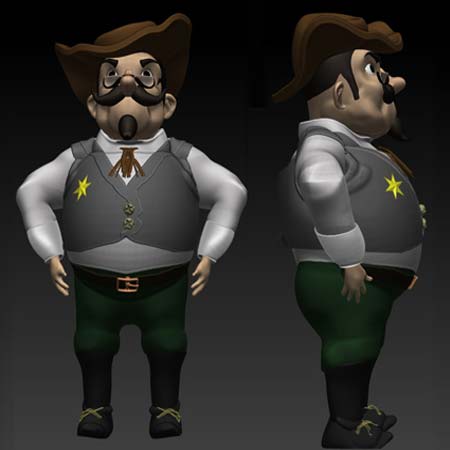 3d character sheriff