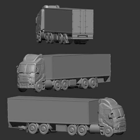 3d truck trinket