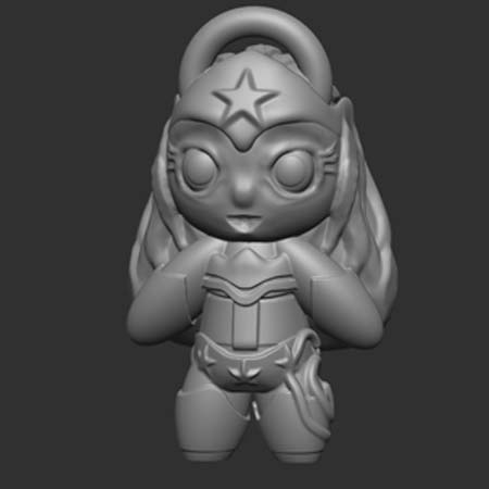 3d wonder woman trinket