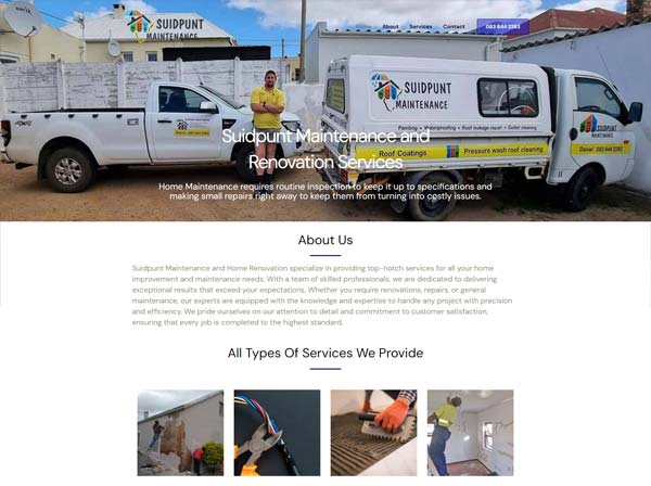 Website Design suidpunt maintenance website
